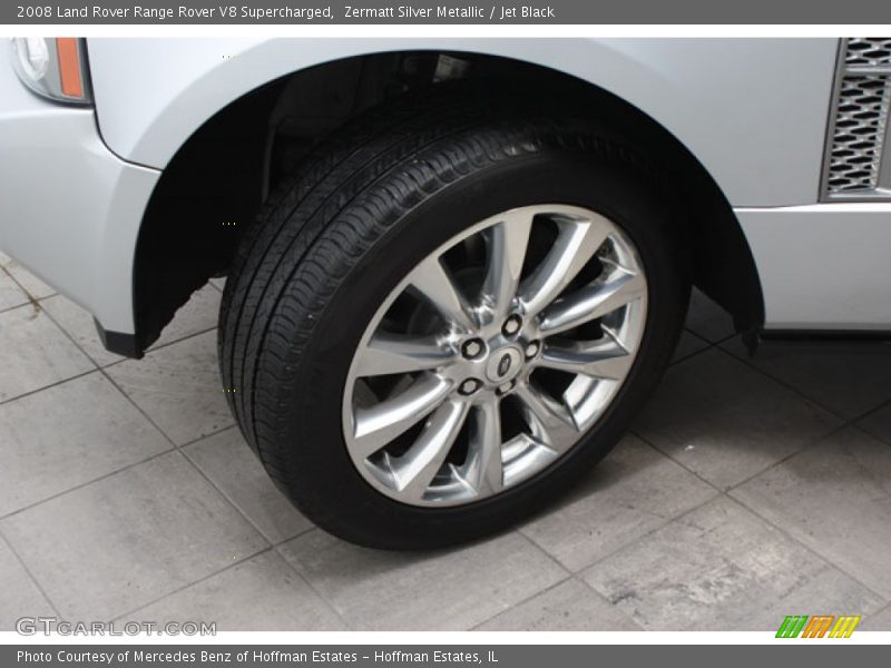 Zermatt Silver Metallic / Jet Black 2008 Land Rover Range Rover V8 Supercharged