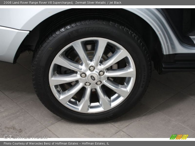 Zermatt Silver Metallic / Jet Black 2008 Land Rover Range Rover V8 Supercharged