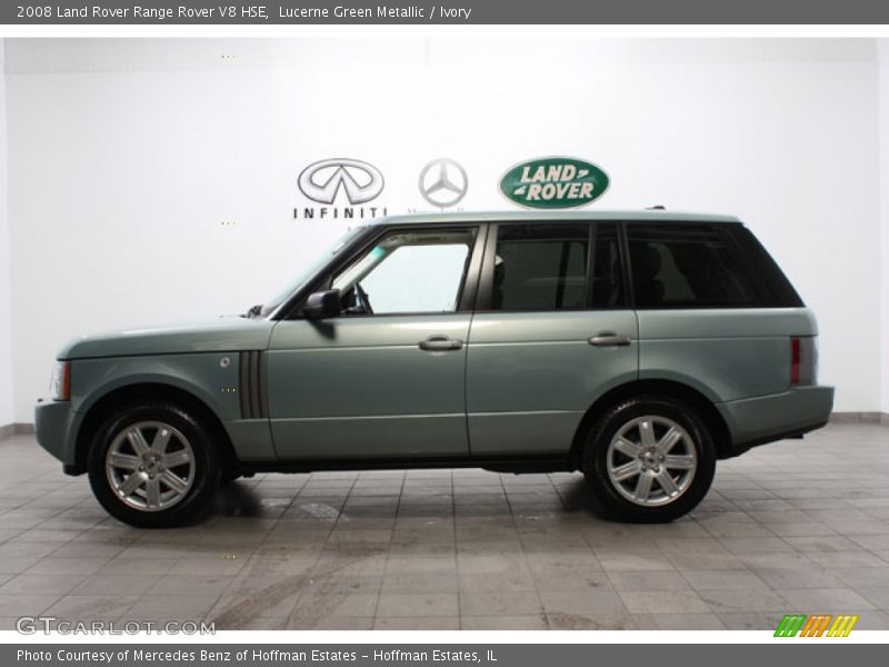 Lucerne Green Metallic / Ivory 2008 Land Rover Range Rover V8 HSE