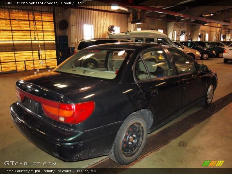 Green / Tan 2000 Saturn S Series SL2 Sedan
