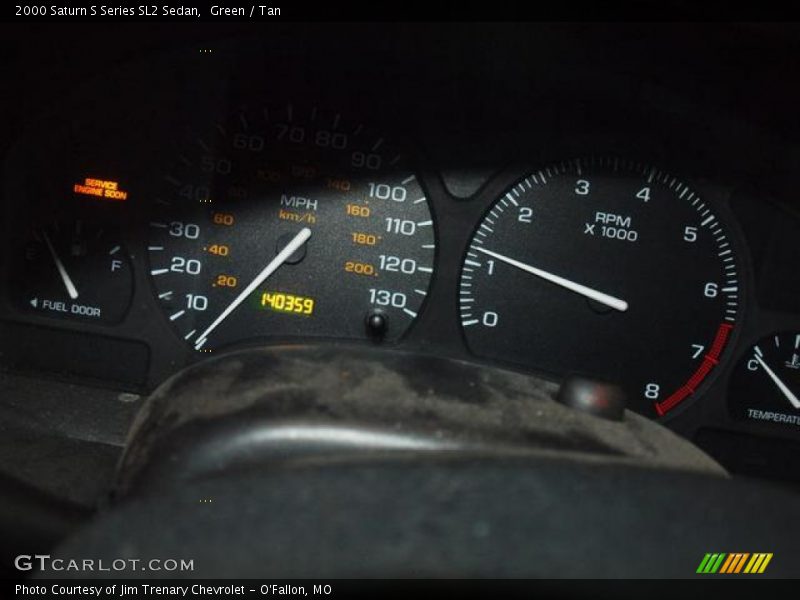 Green / Tan 2000 Saturn S Series SL2 Sedan