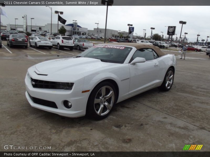 Summit White / Beige 2011 Chevrolet Camaro SS Convertible