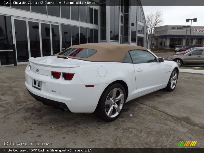 Summit White / Beige 2011 Chevrolet Camaro SS Convertible