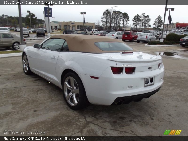 Summit White / Beige 2011 Chevrolet Camaro SS Convertible