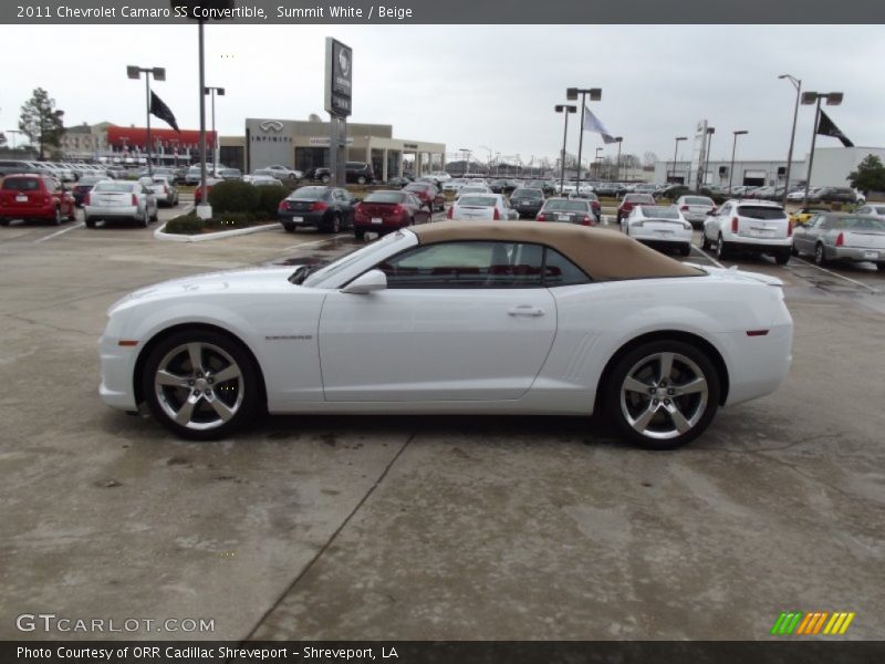 Summit White / Beige 2011 Chevrolet Camaro SS Convertible