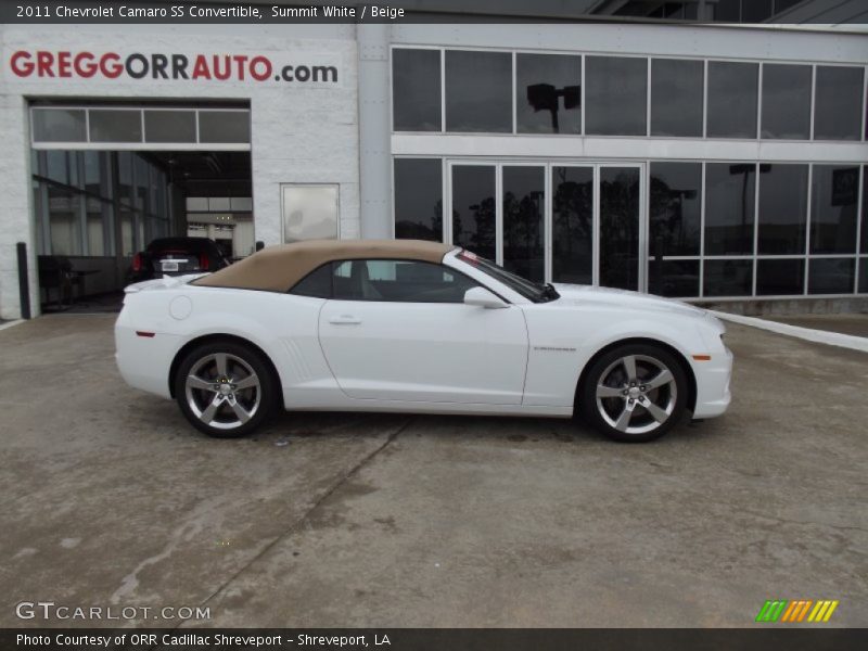 Summit White / Beige 2011 Chevrolet Camaro SS Convertible