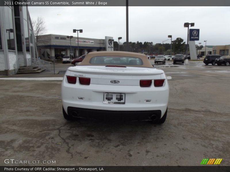 Summit White / Beige 2011 Chevrolet Camaro SS Convertible