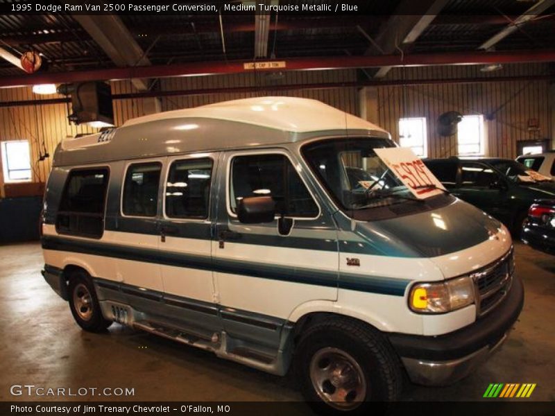 Medium Turquoise Metallic / Blue 1995 Dodge Ram Van 2500 Passenger Conversion