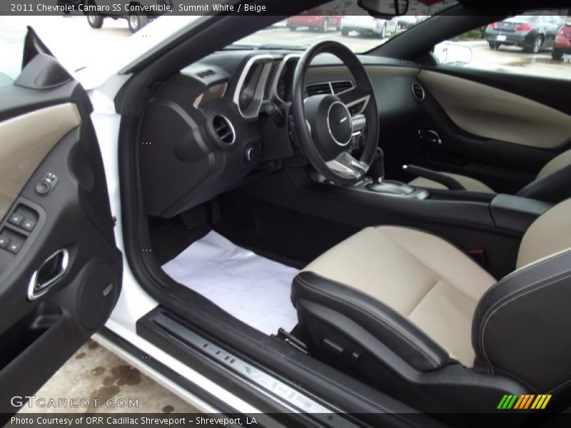 Summit White / Beige 2011 Chevrolet Camaro SS Convertible