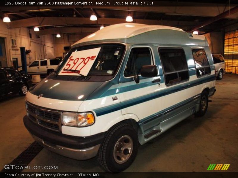 Medium Turquoise Metallic / Blue 1995 Dodge Ram Van 2500 Passenger Conversion