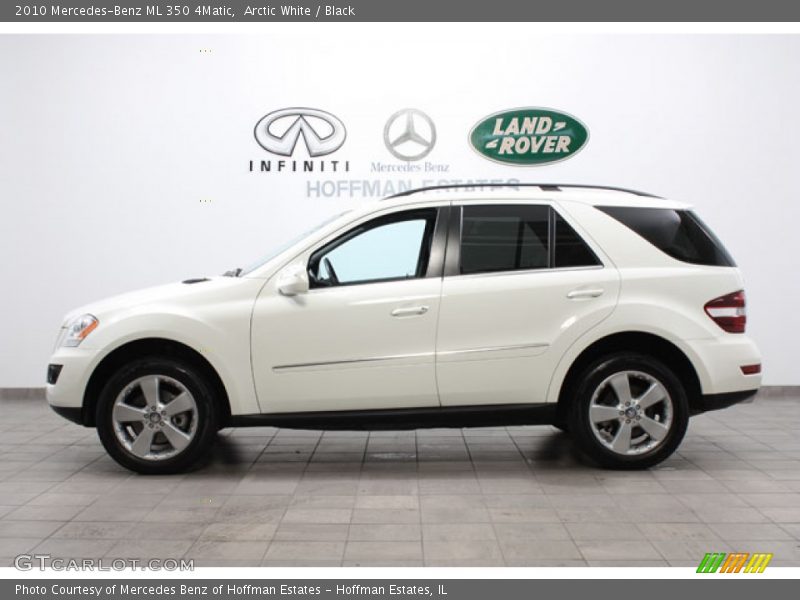 Arctic White / Black 2010 Mercedes-Benz ML 350 4Matic