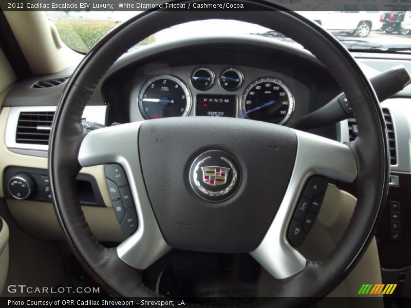 White Diamond Tricoat / Cashmere/Cocoa 2012 Cadillac Escalade ESV Luxury