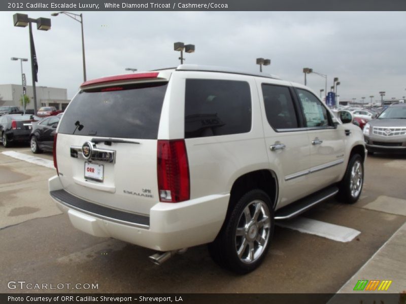 White Diamond Tricoat / Cashmere/Cocoa 2012 Cadillac Escalade Luxury