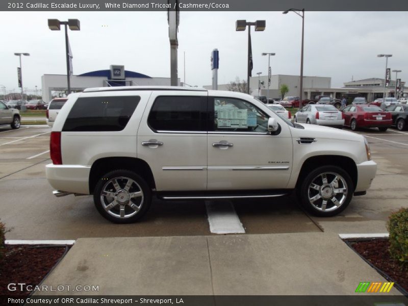 White Diamond Tricoat / Cashmere/Cocoa 2012 Cadillac Escalade Luxury