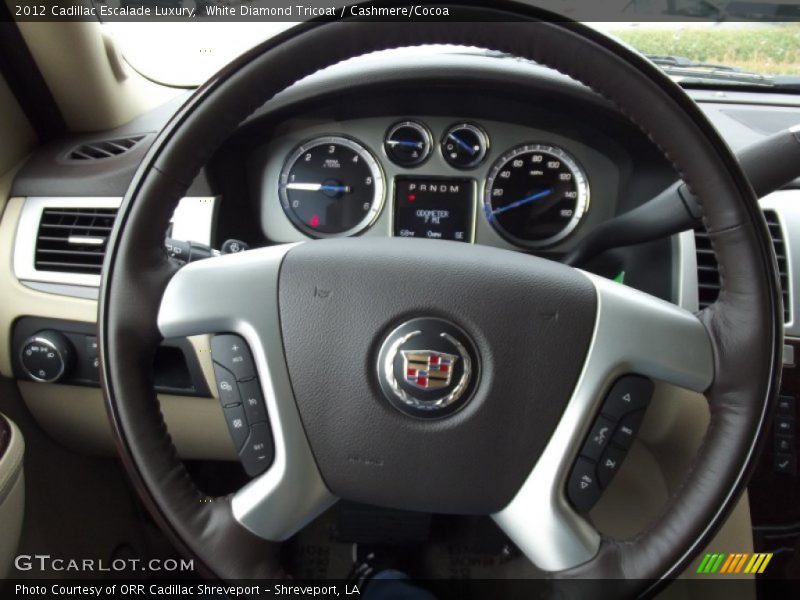 White Diamond Tricoat / Cashmere/Cocoa 2012 Cadillac Escalade Luxury