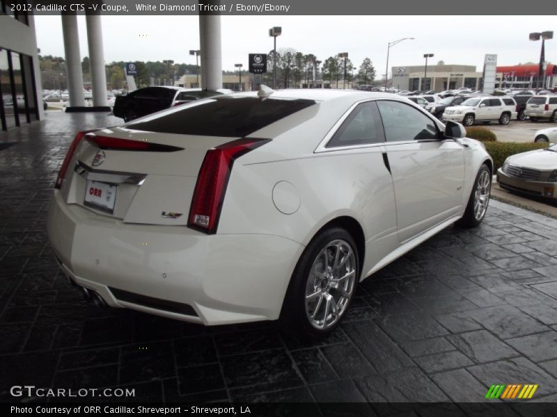 White Diamond Tricoat / Ebony/Ebony 2012 Cadillac CTS -V Coupe