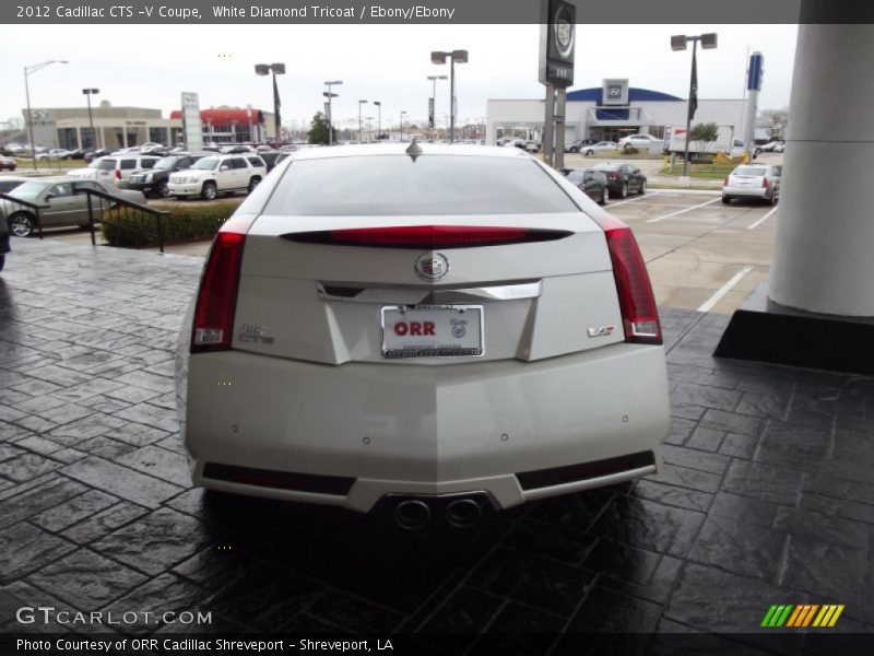 White Diamond Tricoat / Ebony/Ebony 2012 Cadillac CTS -V Coupe