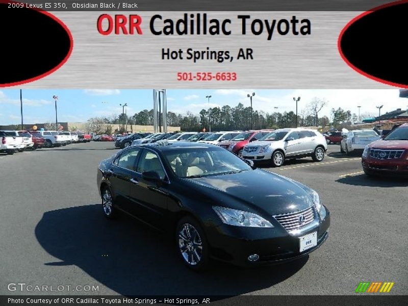 Obsidian Black / Black 2009 Lexus ES 350