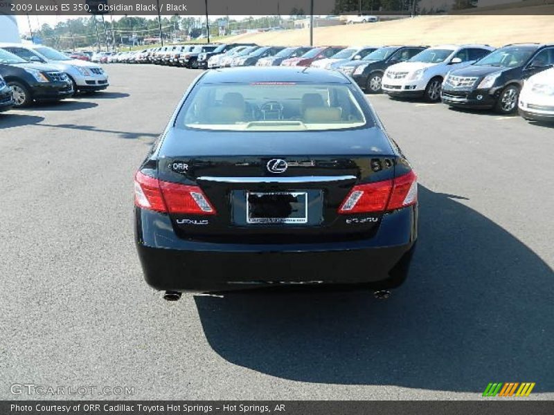 Obsidian Black / Black 2009 Lexus ES 350