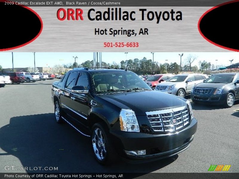 Black Raven / Cocoa/Cashmere 2009 Cadillac Escalade EXT AWD