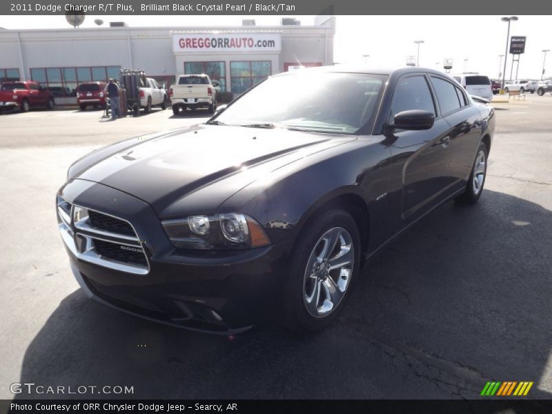 Brilliant Black Crystal Pearl / Black/Tan 2011 Dodge Charger R/T Plus