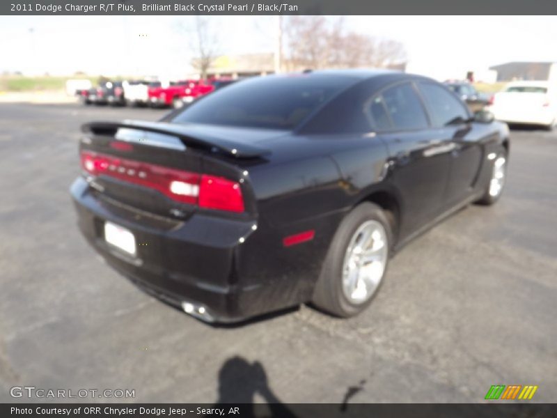 Brilliant Black Crystal Pearl / Black/Tan 2011 Dodge Charger R/T Plus
