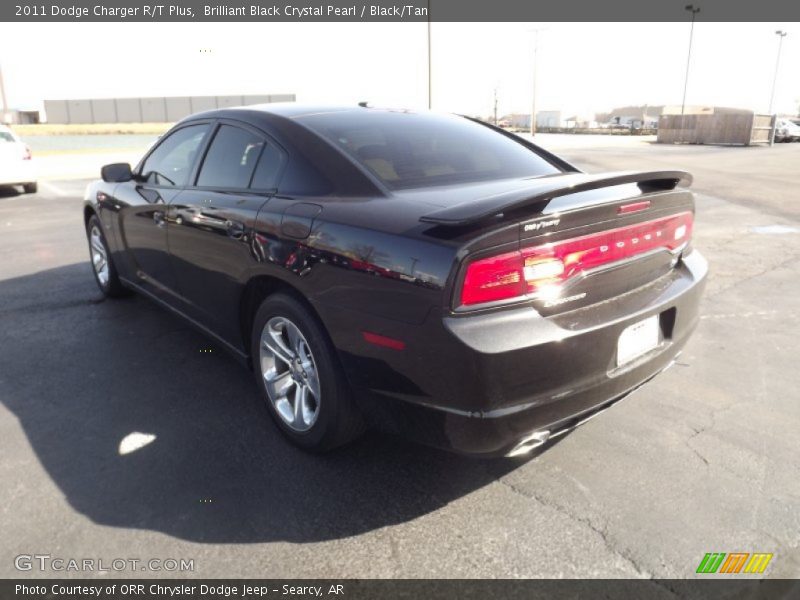 Brilliant Black Crystal Pearl / Black/Tan 2011 Dodge Charger R/T Plus
