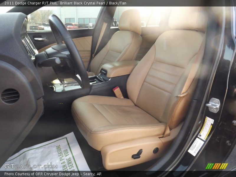 Brilliant Black Crystal Pearl / Black/Tan 2011 Dodge Charger R/T Plus