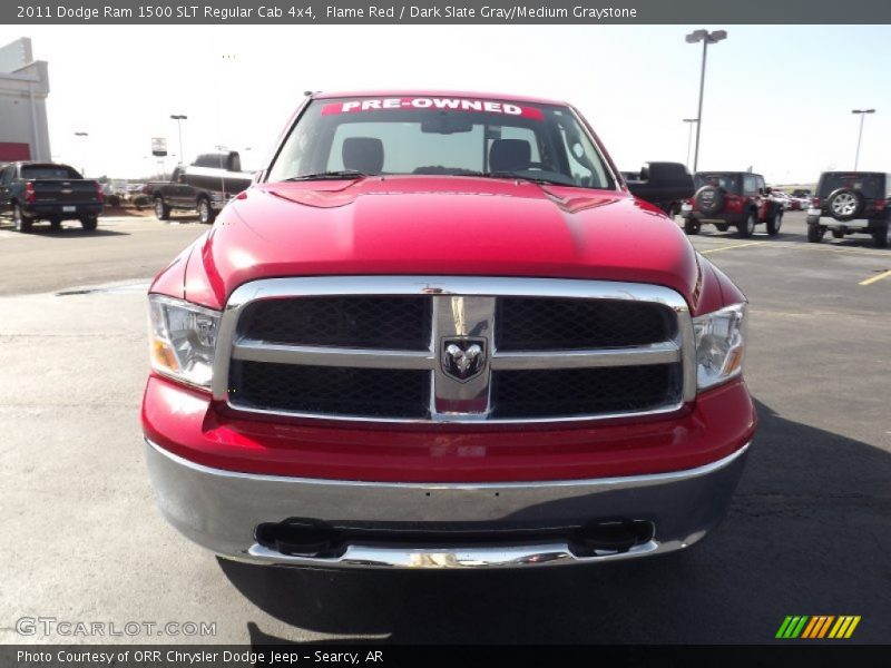 Flame Red / Dark Slate Gray/Medium Graystone 2011 Dodge Ram 1500 SLT Regular Cab 4x4