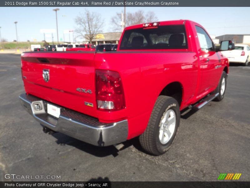 Flame Red / Dark Slate Gray/Medium Graystone 2011 Dodge Ram 1500 SLT Regular Cab 4x4