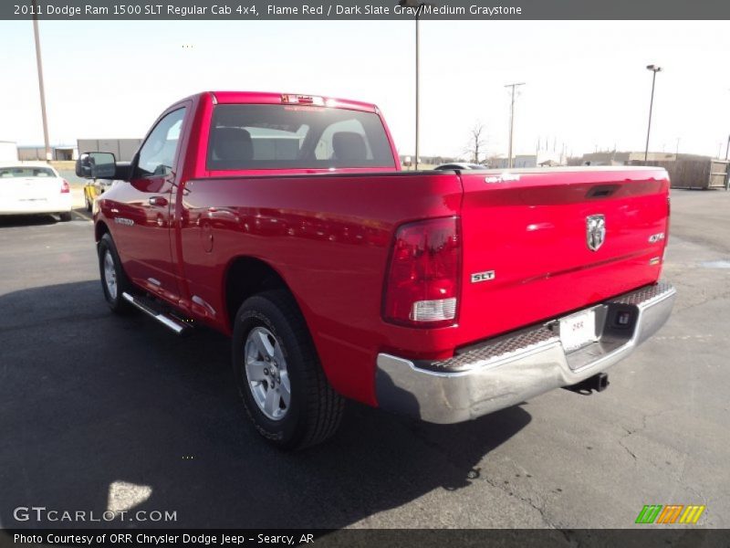 Flame Red / Dark Slate Gray/Medium Graystone 2011 Dodge Ram 1500 SLT Regular Cab 4x4