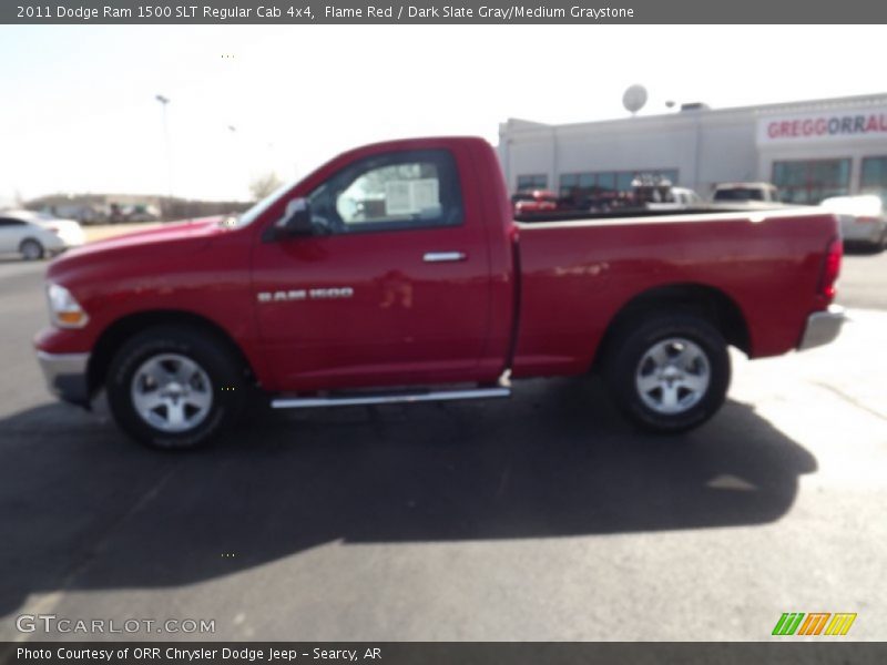 Flame Red / Dark Slate Gray/Medium Graystone 2011 Dodge Ram 1500 SLT Regular Cab 4x4