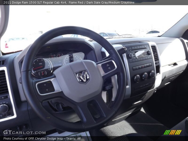 Flame Red / Dark Slate Gray/Medium Graystone 2011 Dodge Ram 1500 SLT Regular Cab 4x4