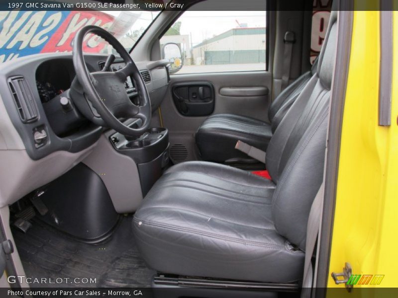 Yellow / Gray 1997 GMC Savana Van G1500 SLE Passenger