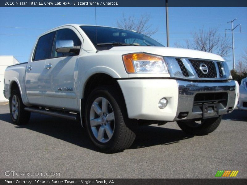 Blizzard White / Charcoal 2010 Nissan Titan LE Crew Cab 4x4
