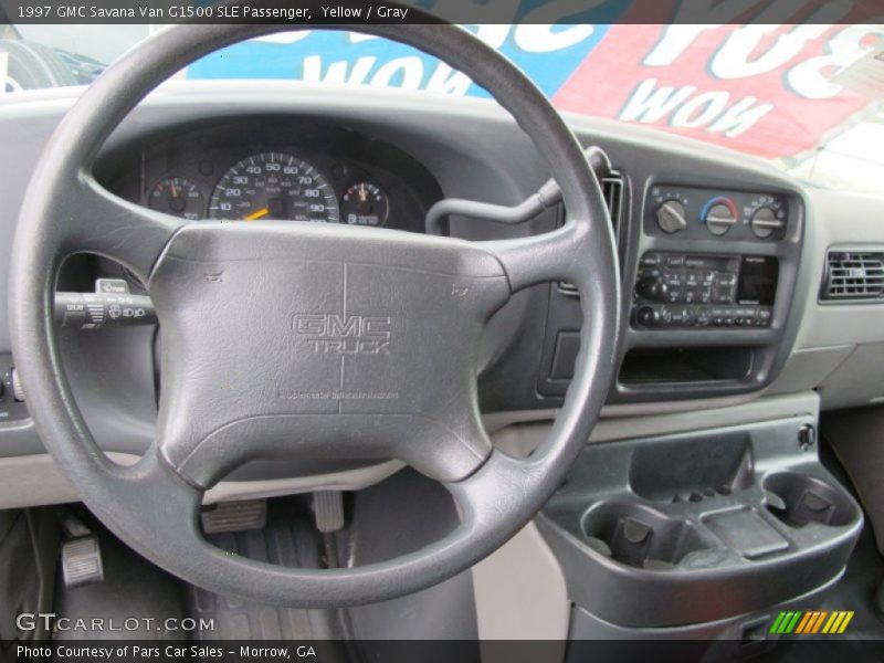 Yellow / Gray 1997 GMC Savana Van G1500 SLE Passenger