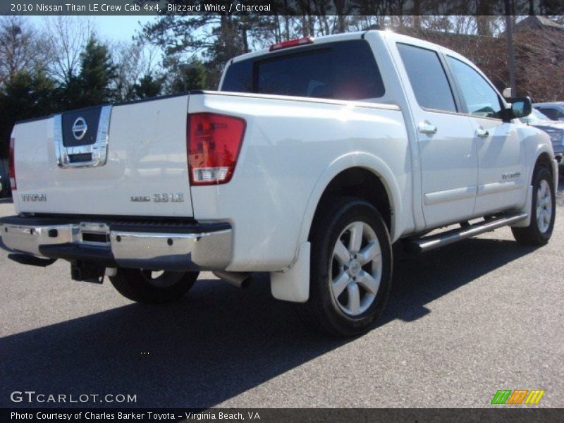 Blizzard White / Charcoal 2010 Nissan Titan LE Crew Cab 4x4