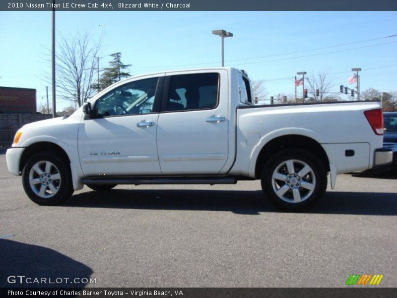 Blizzard White / Charcoal 2010 Nissan Titan LE Crew Cab 4x4