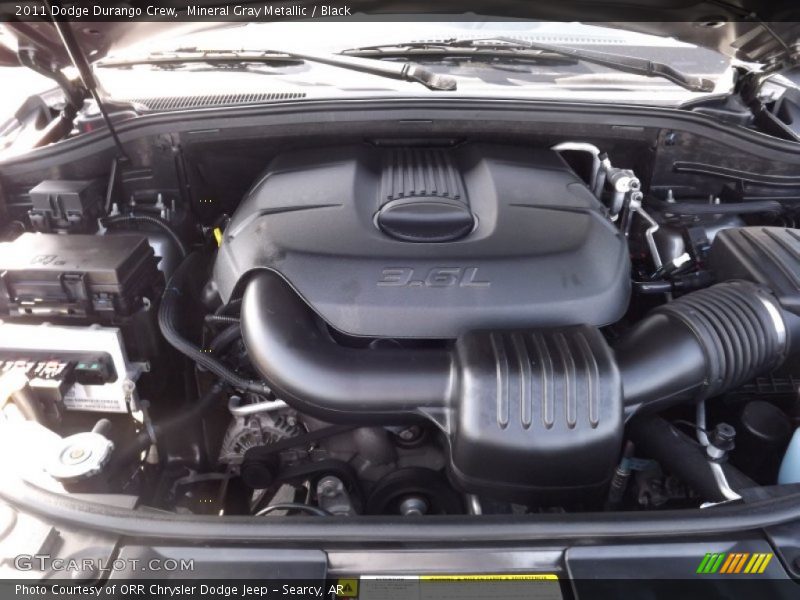 Mineral Gray Metallic / Black 2011 Dodge Durango Crew
