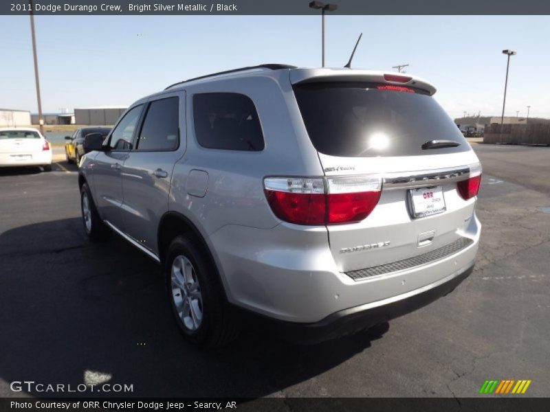 Bright Silver Metallic / Black 2011 Dodge Durango Crew