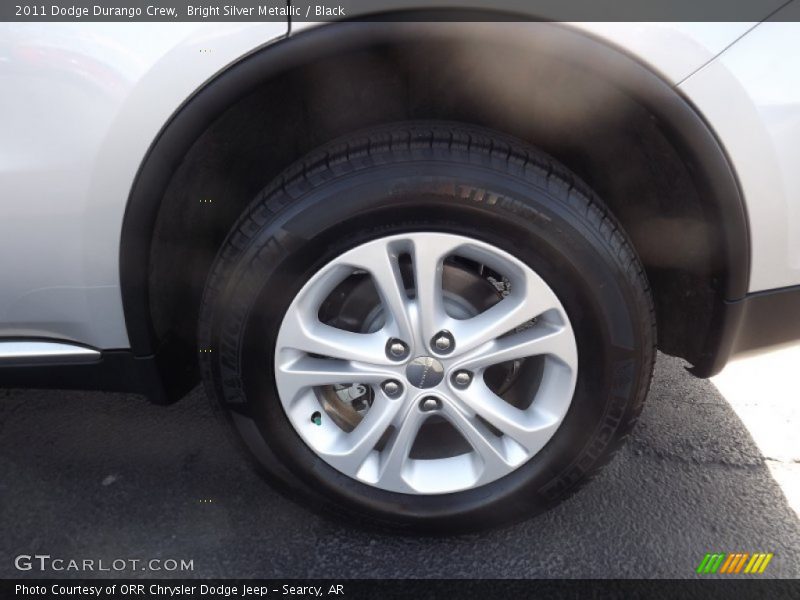 Bright Silver Metallic / Black 2011 Dodge Durango Crew
