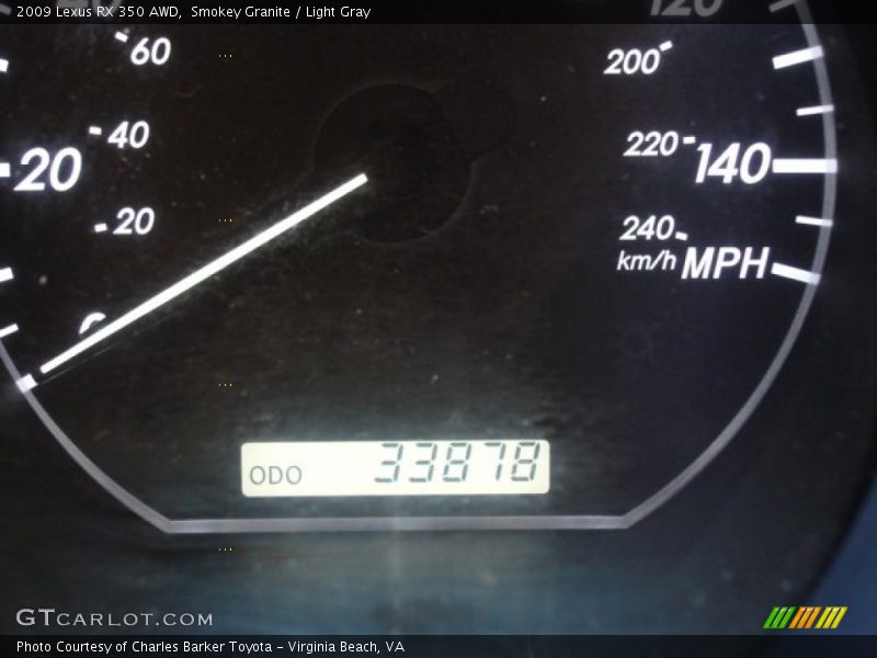 Smokey Granite / Light Gray 2009 Lexus RX 350 AWD