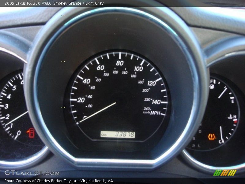 Smokey Granite / Light Gray 2009 Lexus RX 350 AWD