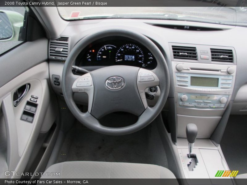 Jasper Green Pearl / Bisque 2008 Toyota Camry Hybrid