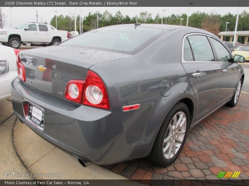Dark Gray Metallic / Ebony/Brick Red 2008 Chevrolet Malibu LTZ Sedan