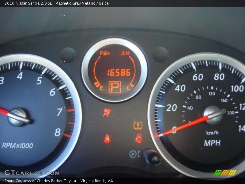 Magnetic Gray Metallic / Beige 2010 Nissan Sentra 2.0 SL