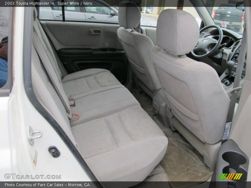 Rear Seat of 2003 Highlander I4