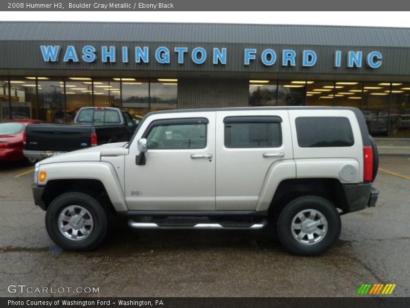 Boulder Gray Metallic / Ebony Black 2008 Hummer H3