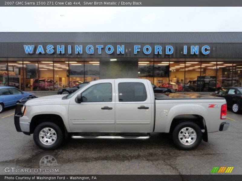 Silver Birch Metallic / Ebony Black 2007 GMC Sierra 1500 Z71 Crew Cab 4x4