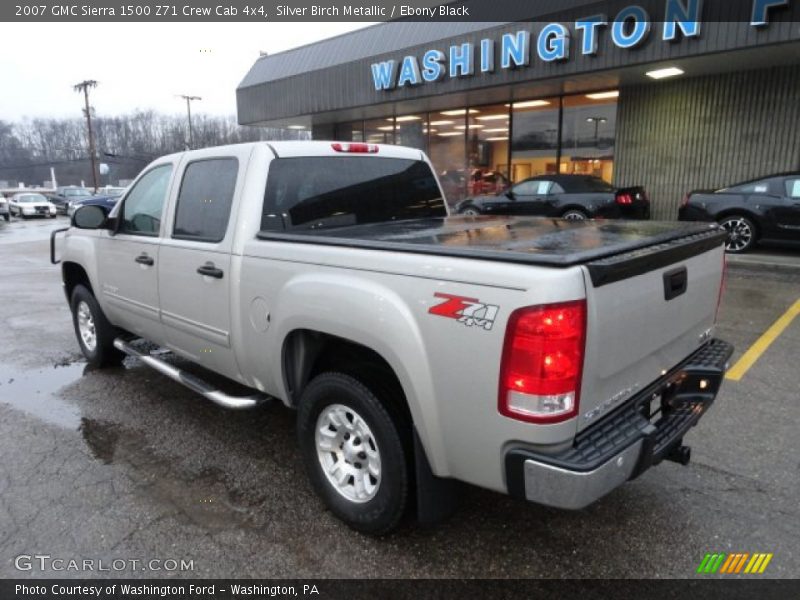 Silver Birch Metallic / Ebony Black 2007 GMC Sierra 1500 Z71 Crew Cab 4x4